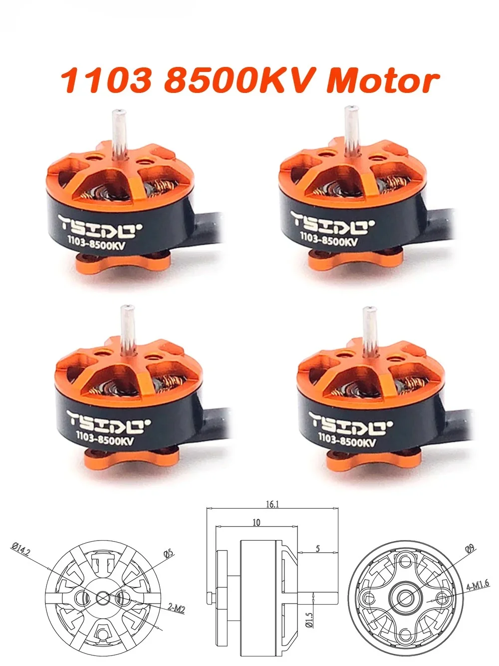 

1103 8500KV 1-2s Lipo вал бесщеточного двигателя для Gemfan HQprop 65 мм Пропеллер Tinywhoop Pavo20 Bassline Micro Drones