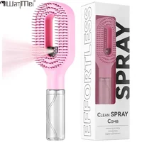 Brosse pulvérisatrice 2-en-1 multifonctionnelle avec vaporisateur d'eau pour démêler et coiffer les cheveux – Peigne de salon pour un volume et un modelage parfait 1