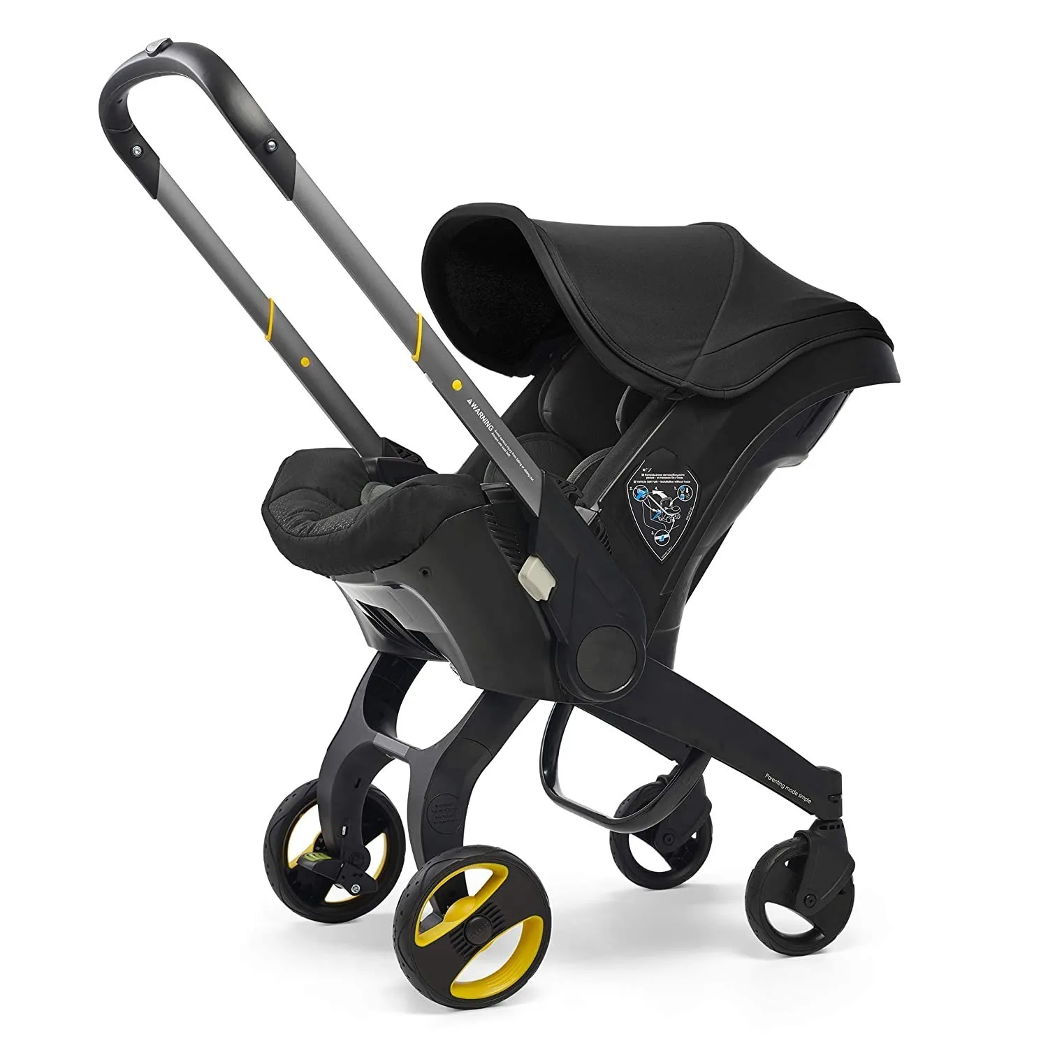 Poussette 3-en-1 pour nouveau-nés : système de voyage, siège auto et poussette haute, légère et polyvalente
