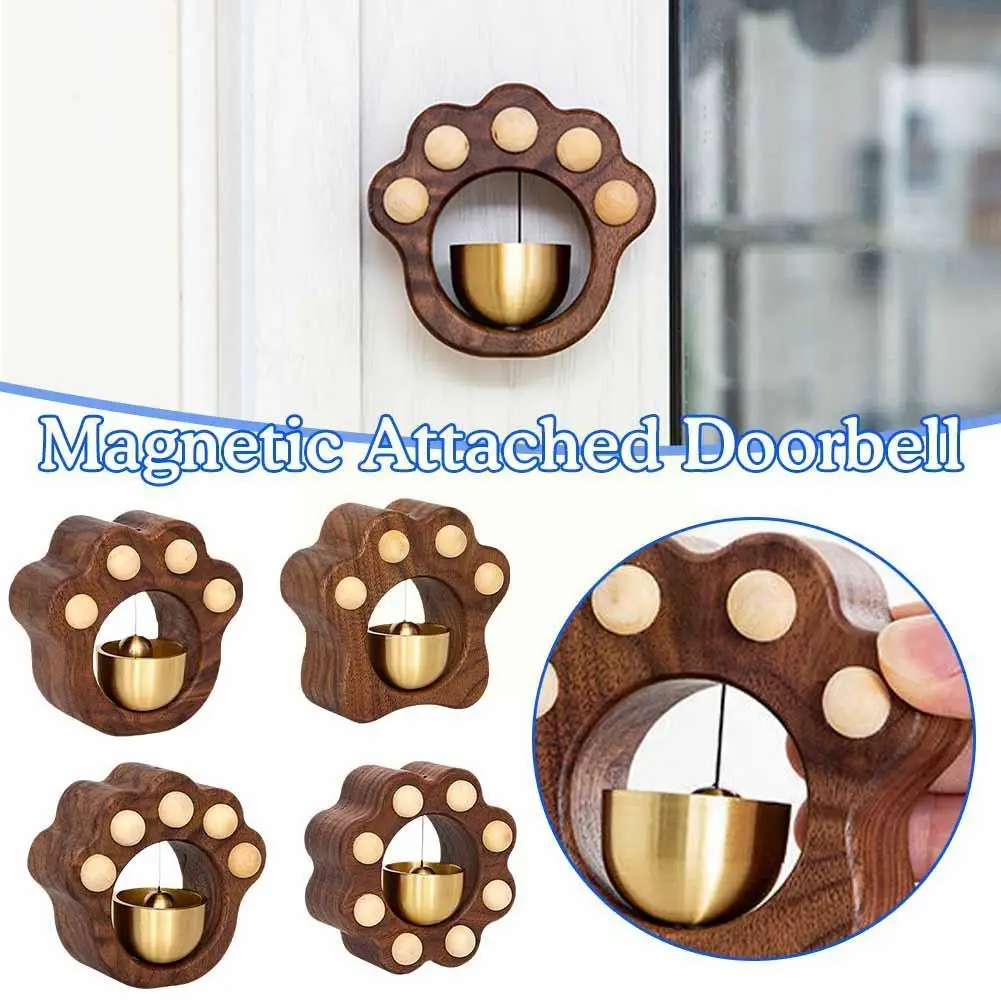 

Doorbell Cat's Paw Bell Hanging Bells Magnetically-Attached Bells Door Chime for Entering Door Opening Home Office Store G3H8