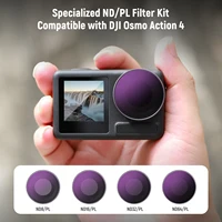 NEEWER ND Filter Set Compatible with DJI Osmo Action 4, 4 Pack ND8/PL ND16/PL ND32/PL ND64/PL ND/CPL Filters Kit Action Camera 2