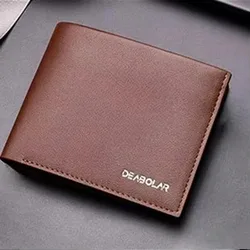 Premium Genuine Leather Men's Black Wallet - Elegant Short Cowhide Wallet (Brown - 2 - PU)