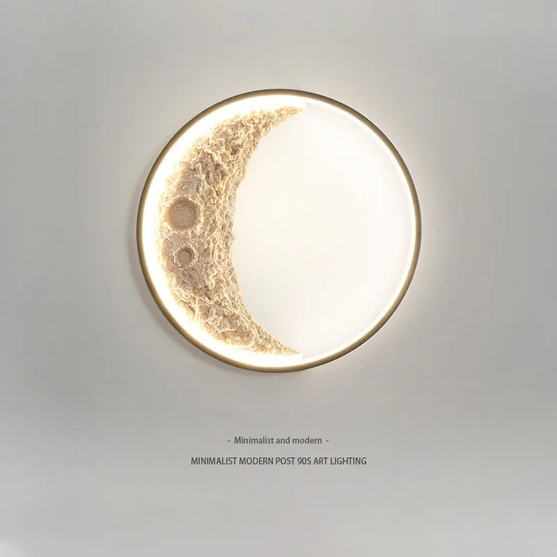 

Nordic Modern LED Moon Wall Lamp For Bedroom Bedside Living Room Aisle Stair Interior Home Decor Lighting Fixtures Wall sconce