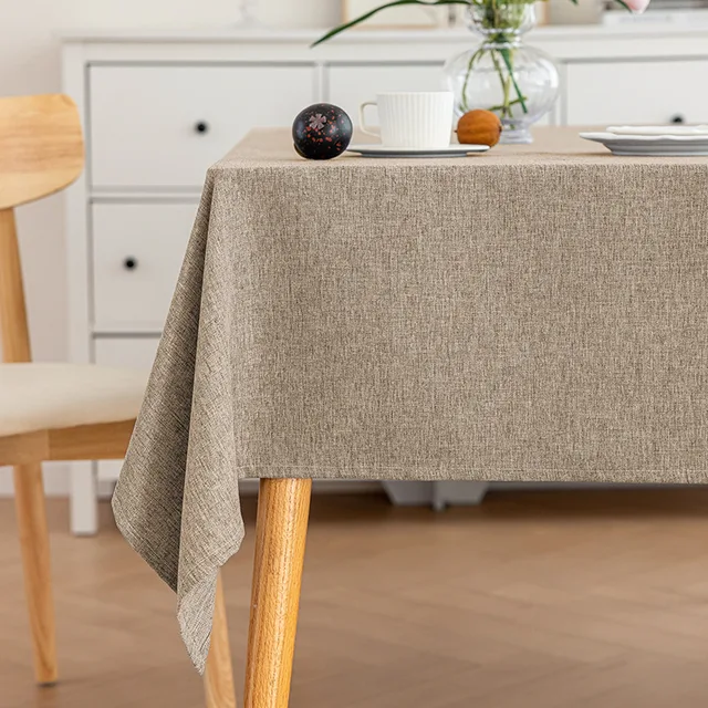 Rectangular Tablecloth Artificial Linen Tablecloth Waterproof Fabric Quality Tablecloth Washable Table Cover Kitchen Dining Room 6