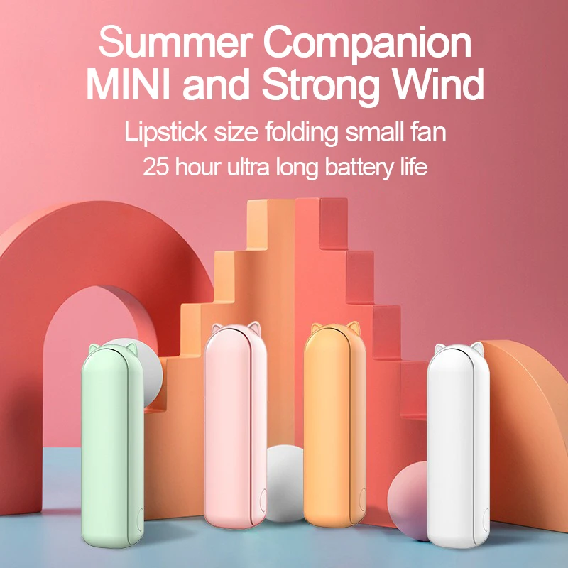 Compact Rechargeable High-Power Portable Fan with Foldable Design