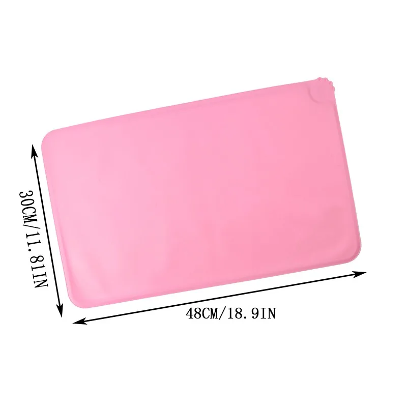 New Waterproof Pet Mat For Dog Cat Solid Color Silicone Pet Food Pad Bowl Drinking Mat Dog Feeding Placemat Easy Washing