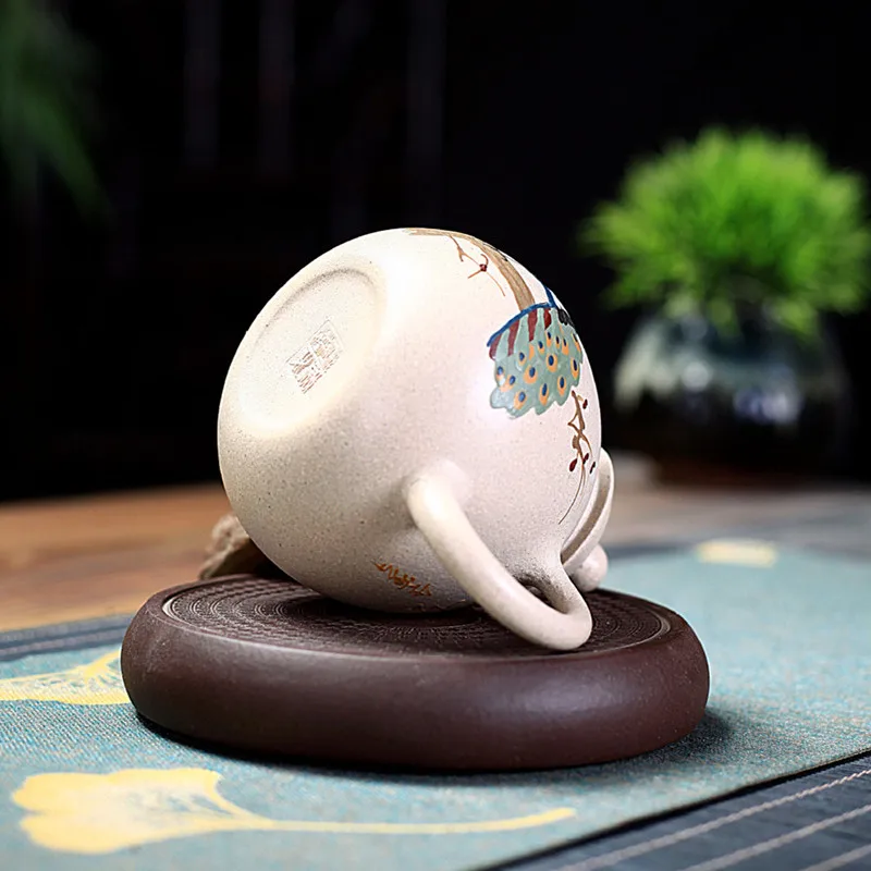 Teiera Yixing Zisha Cinese Da 220ml - Fatta A Mano, Design Fiori Di Prugno, Ceramica Per Tè Kungfu | Non Da Microonde - Foto 8