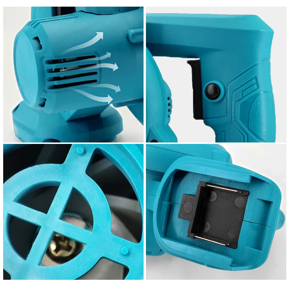 무선 강력한 전기 공기 송풍기 2 In 1 불어 및 흡입 Makita 18v 도구 배터리 용 휴대용 리프 컴퓨터 클리너