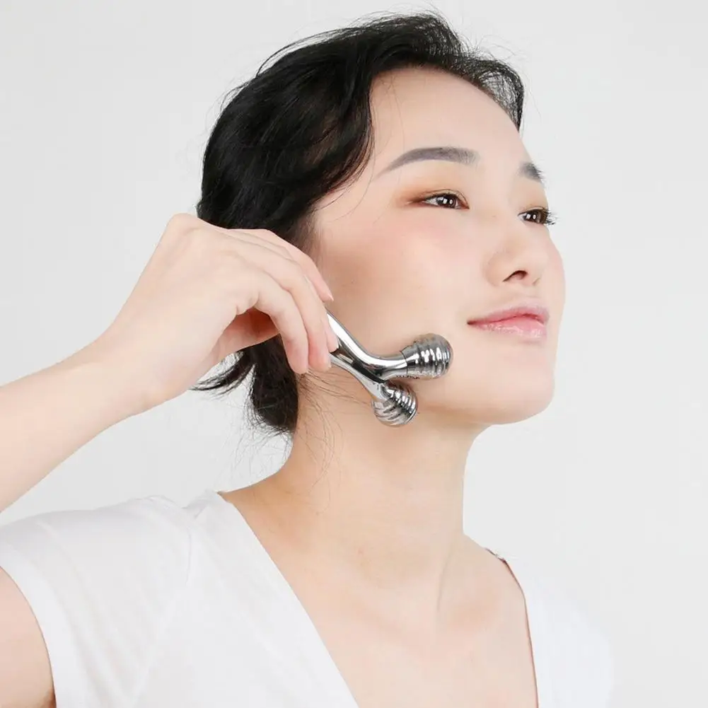 Facial Massager 3D Roller Y-Shape Face Massager Facial Beauty Tools Minimizes Muscular Knots＆Strains Help Blood Circulation Promote Metabolism