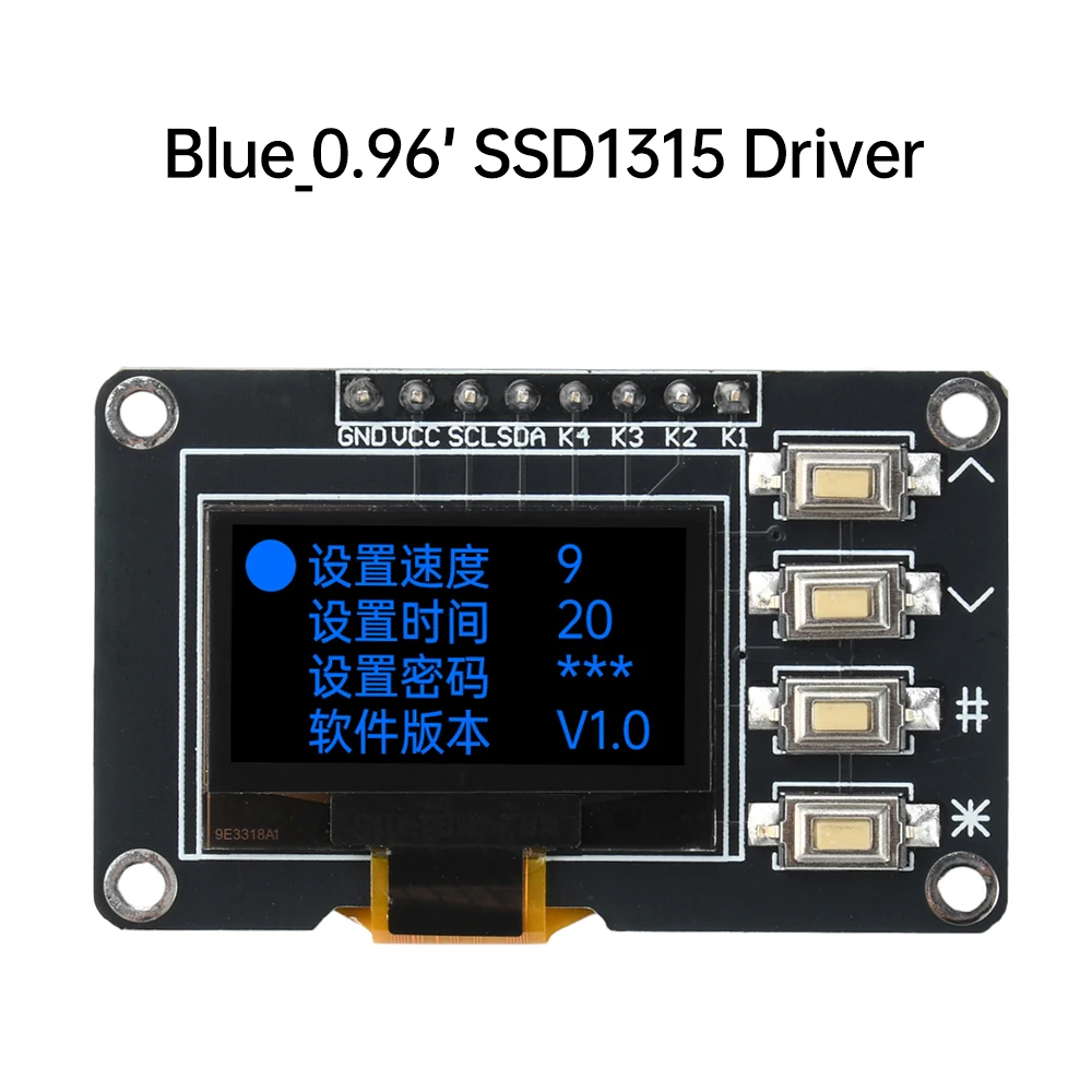Pack of 4 0.96 inch 128 x 64 pixels OLED LCD Display, 1315 Chip