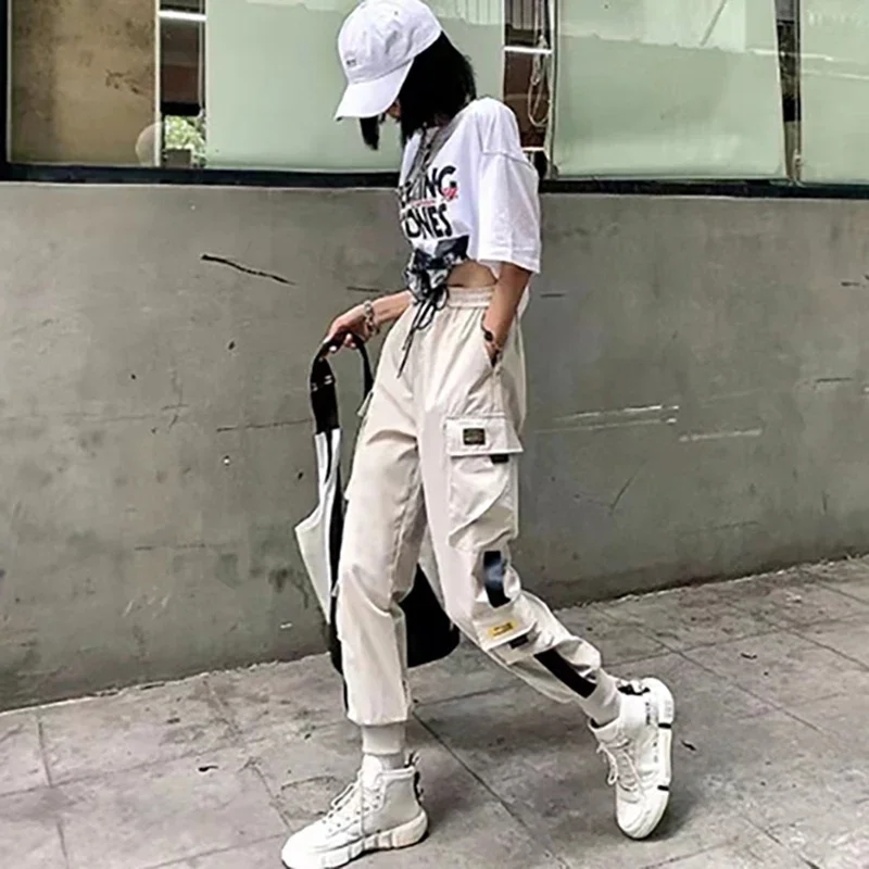 

Hong Kong style Instagram popular handsome functional workwear pants for men and women, loose fitting autumn bf trend versatile