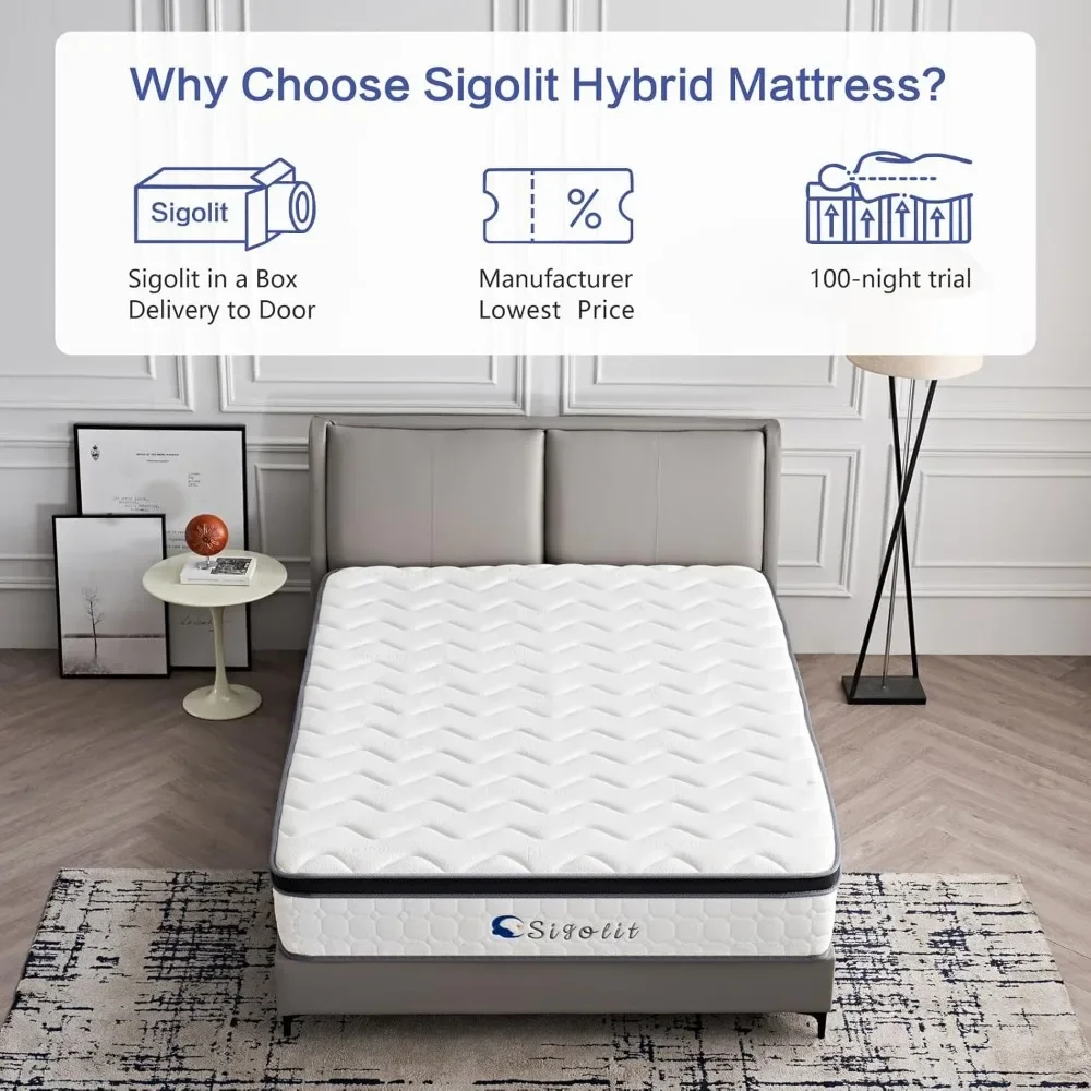 12 Inch Queen Size Hybrid Mattress - Medium Firm, Memory Foam & Pocket Springs, Motion Isolation, Edge Support, Pressure Relief 5