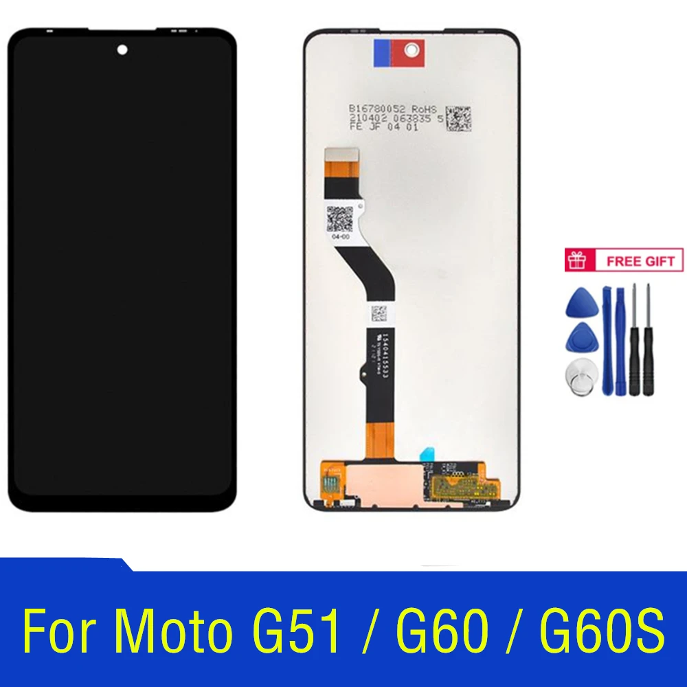 

IPS For Motorola Moto G60 2021 XT2135-1 G60s XT2133-1 LCD Display Touch Screen Digitizer Assembly For MOTO G51 LCD