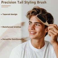 Brosse à cheveux en poils de sanglier (unisexe)-brosse à poils coiffants professionnelle sans parfum, adaptée aux cheveux épais/fins 5