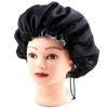 Sleep Satin Hat Curly Reversible Double Layer Layer Satin Night Cap Adjusting Button Silky Bonnet Women Hair Heating Cap Tool 4