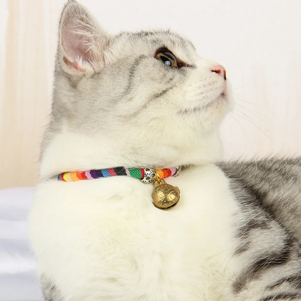 GoldTiger Katzenhalsband Mit Glöckchen & Charms – 2er Pack, Verstellbar (20–30 Cm), Für Kleine Bis Mittelgroße Katzen