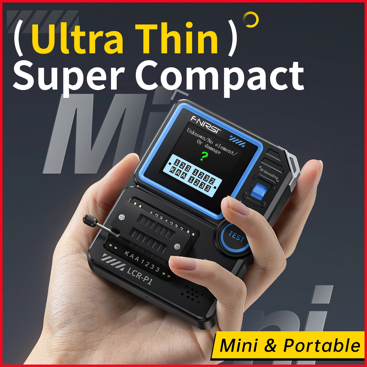 LCR Tester FNIRSI LCR-P1 Multifunction Transistor Capacitor Tester LCR ESR Tester Diode Triode LCR ESR NPN PNP MOSFET Anti-burn transistor tester capacitor tester lcr tester