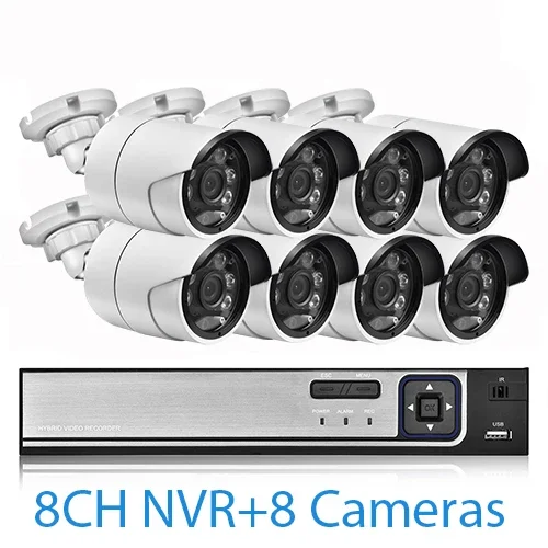 8CH NVR and 8Cameras