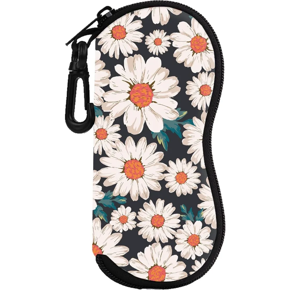 

Роскошный футляр для хранения солнцезащитных очков на молнии с рисунком в виде маргариток