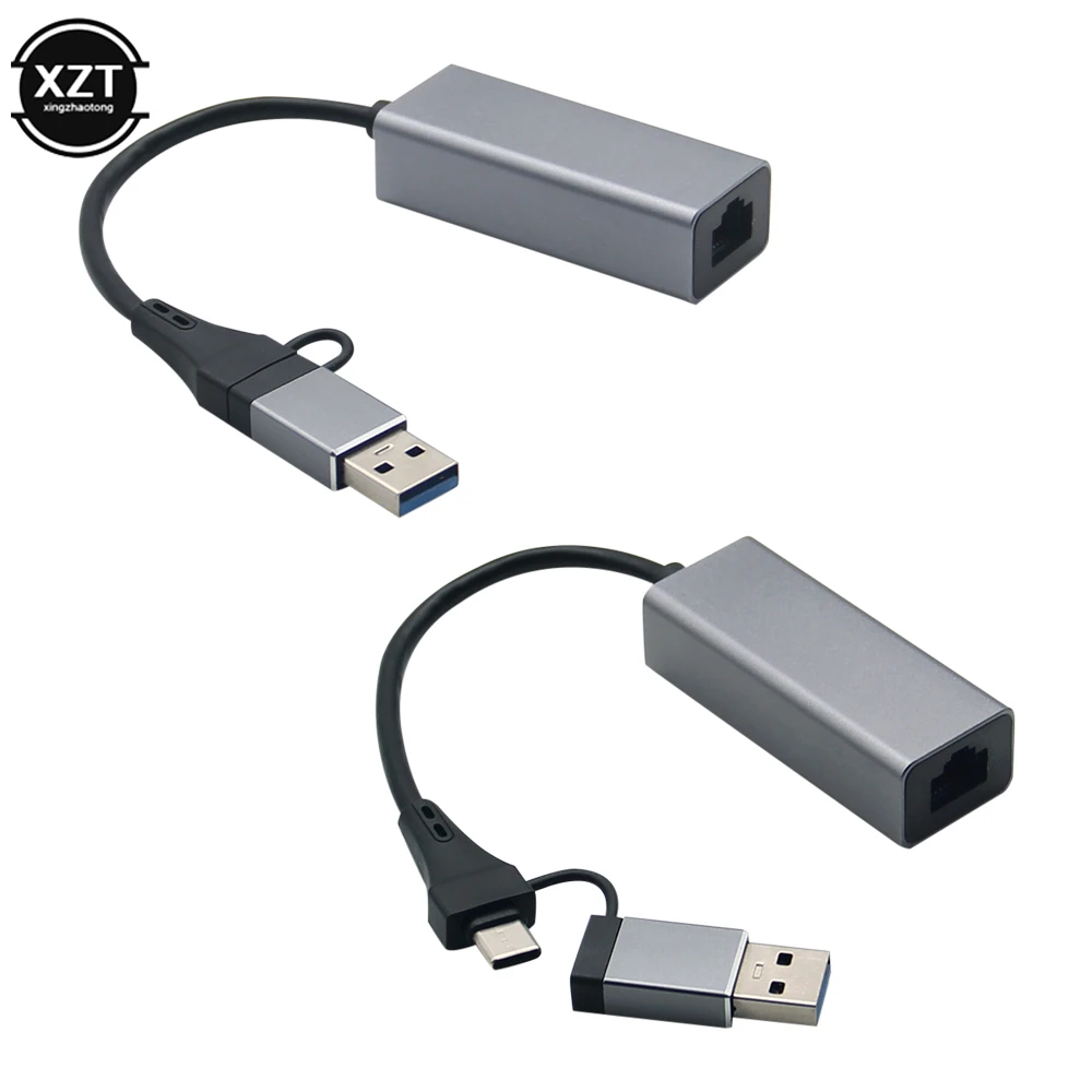 USB 3.0 HUB 1000Mbps 3 Ports USB 3.0 Type C HUB to Rj45 Gigabit Ethernet Adapter RTL8153 for MacBook Laptop Computer