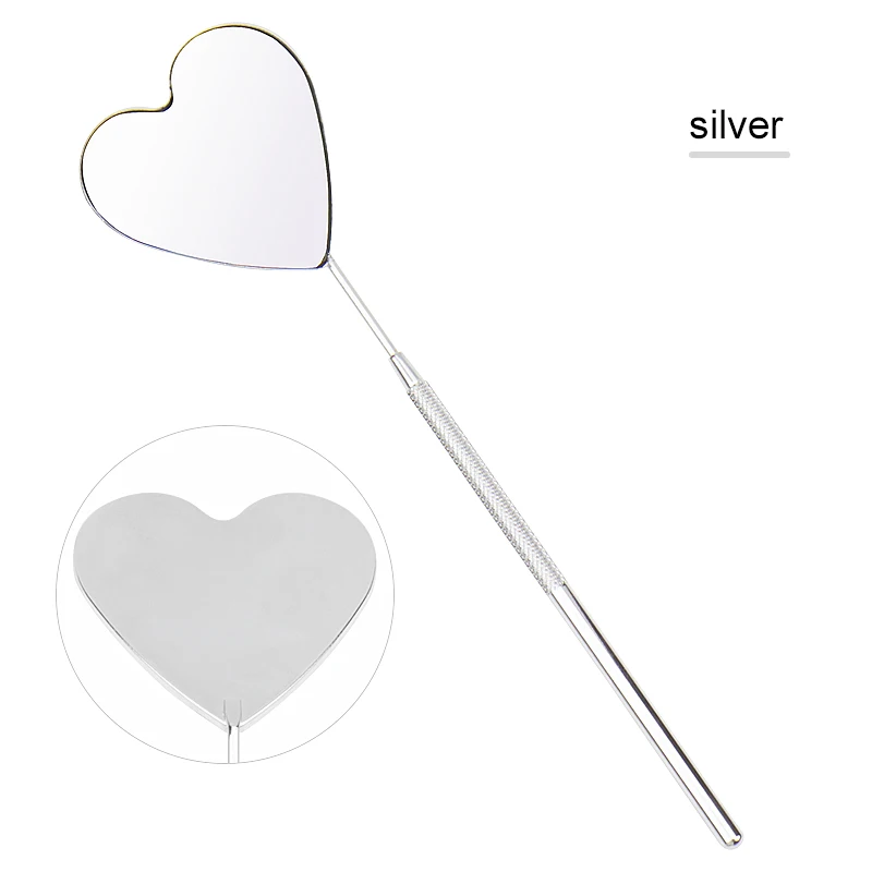 Moon-Shaped Stainless Steel Eyelash Extension Mirror - Detachable Beauty Tool