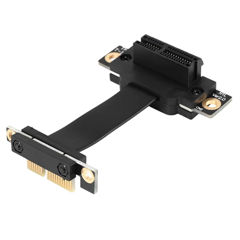 B50B-5X PCIE X1 라이저 케이블 듀얼 90도 직각 PCIe 3.0 X1 - X1 연장 케이블 8Gbps PCI Express 1X 라이저 카드 5CM