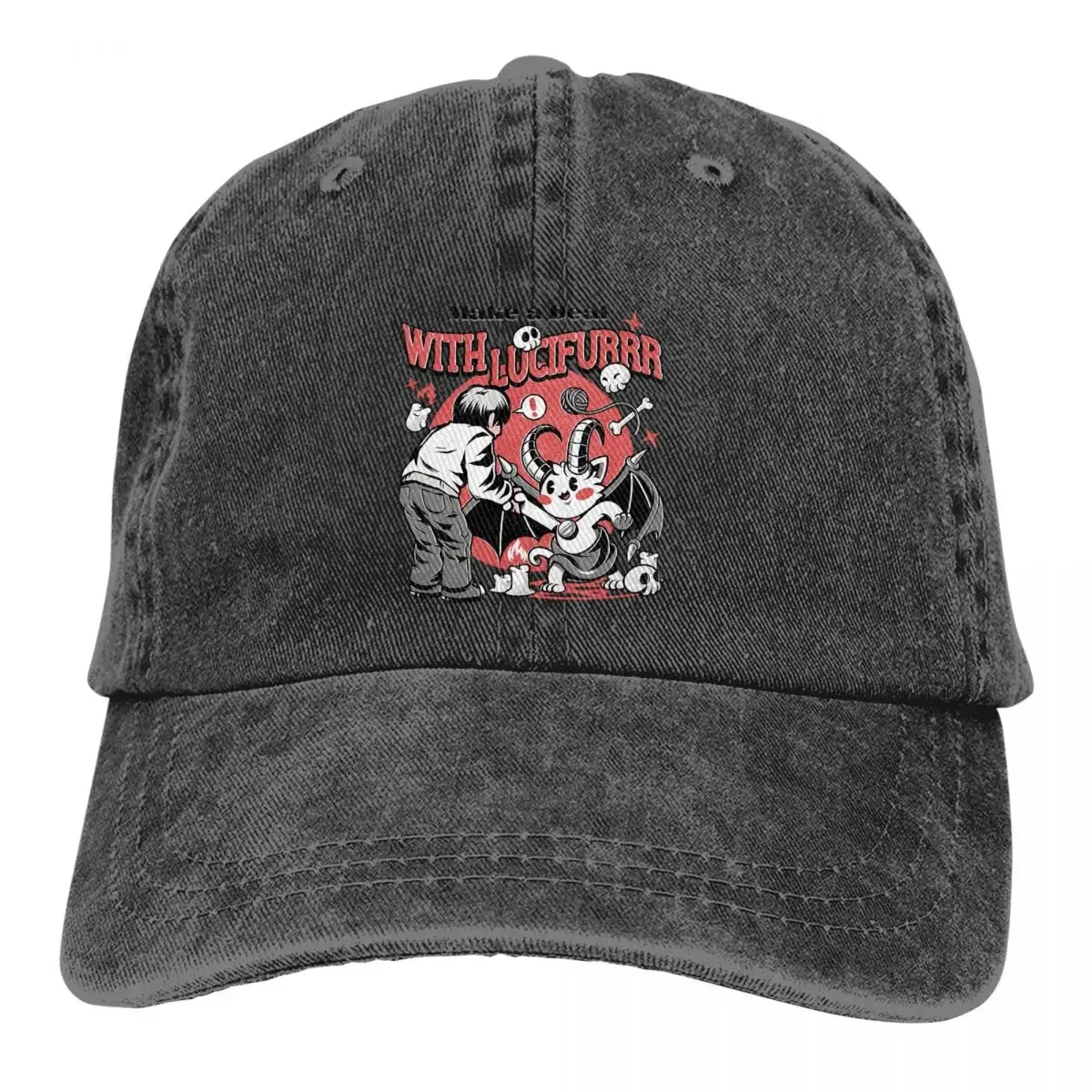 

Summer Cap Sun Visor Lucifurrr Hip Hop Caps Baphomet Satan Lucifer Cowboy Hat Peaked Trucker Dad Hats