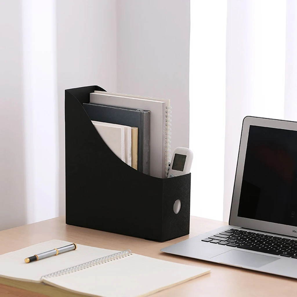 Cartella di File Desktop multifunzione supporto per libri in plastica supporto per Organizer verticale in carta per riviste da scrivania per l'home Office