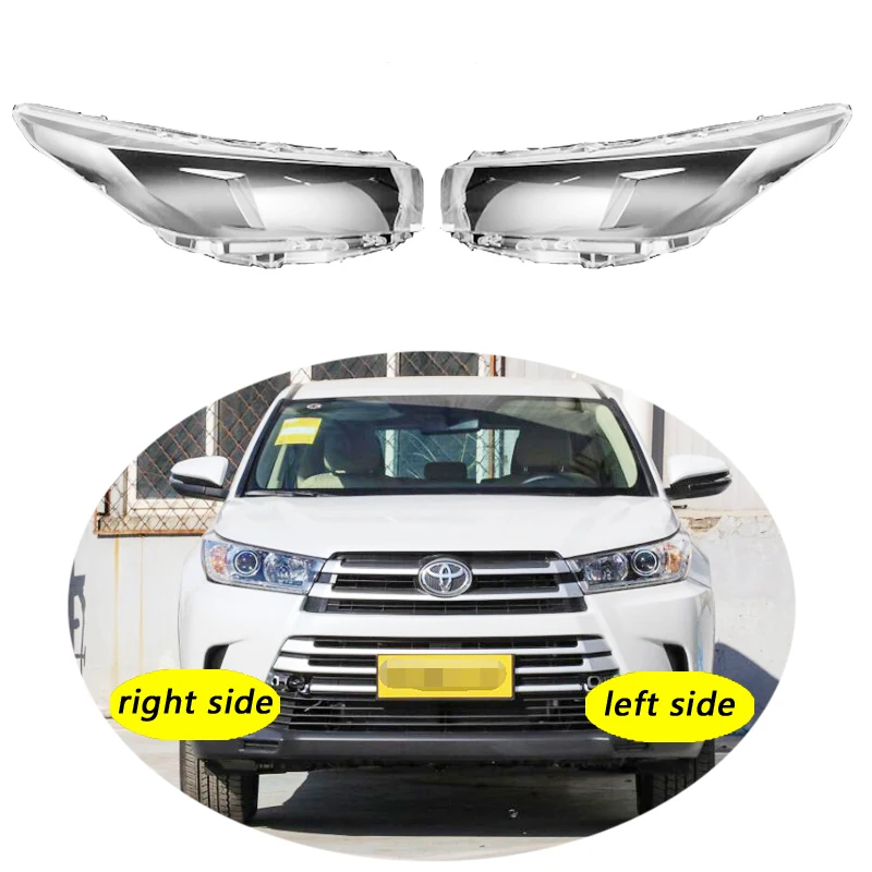 Use For Toyota Highlander 2018-2020 Transparent Headlamp Cover Lamp Shade Front Headlight Shell Lampshade Lens shell 1