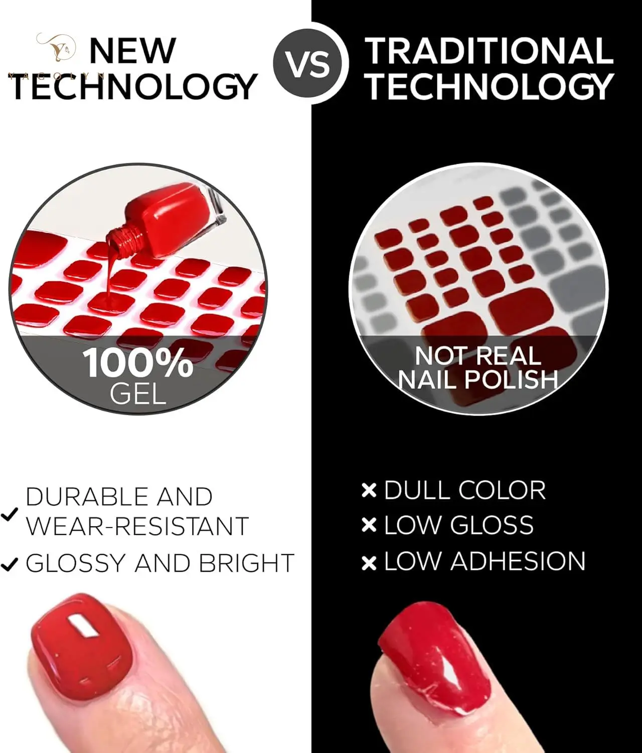 Premium Semi-Cured Nail Wraps Set - Waterproof, Long-Lasting Gel Nail Stickers