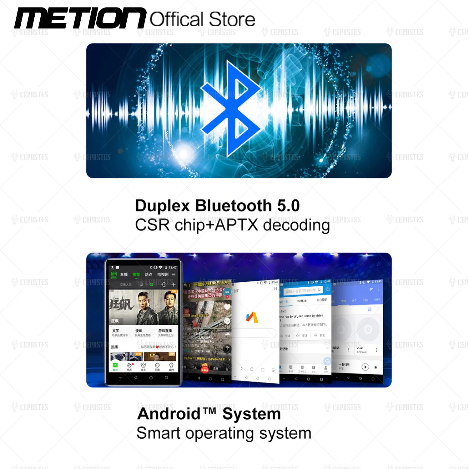 WiFi MP3 Player Bluetooth 5.0 MP4 MP5 Player 4.0"Full Touch screen Android 8.1 Smart System with Spotify Streaming Music mp4 player,music player,mini media player