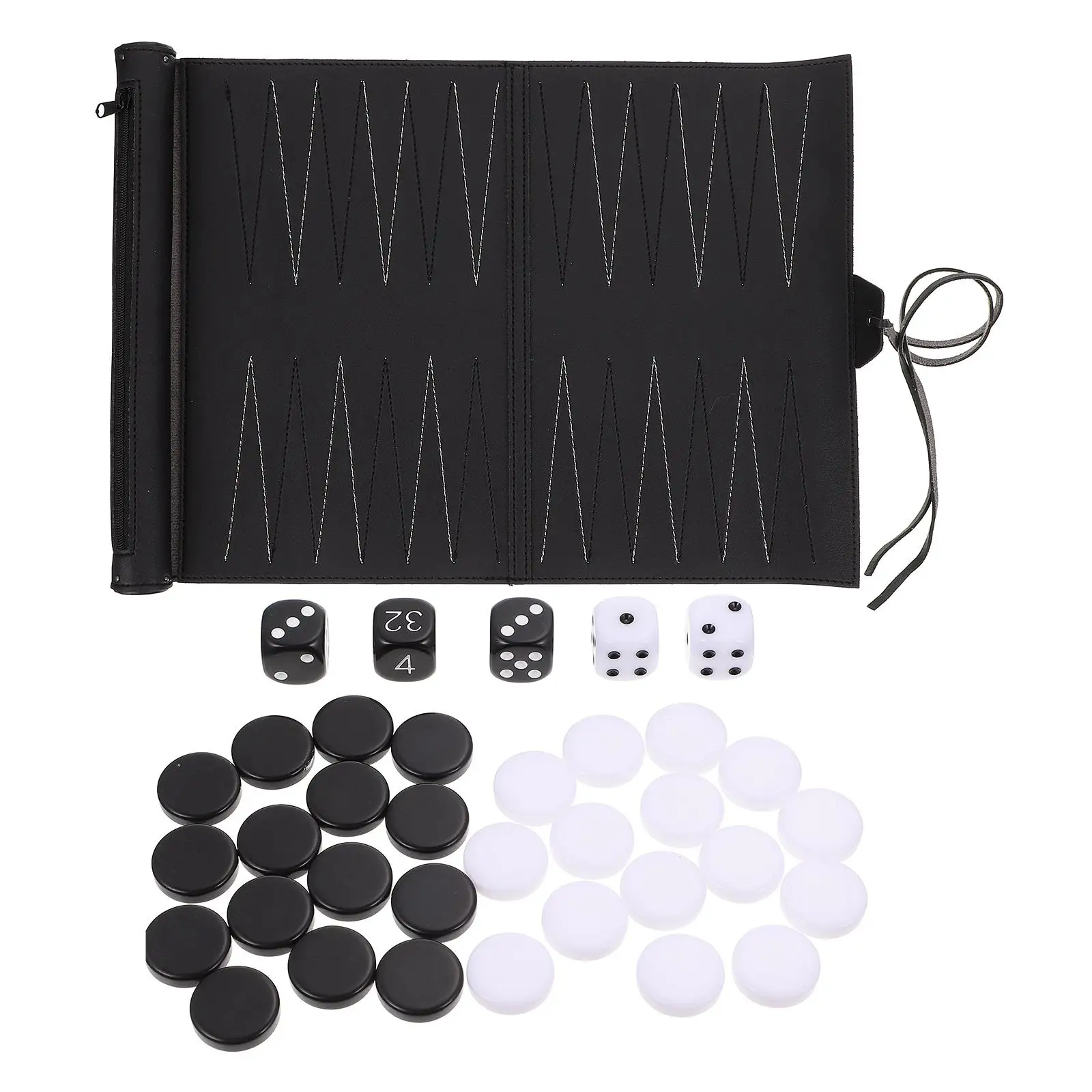 1pc Practical PU International Chessboard Portable Board (Black)