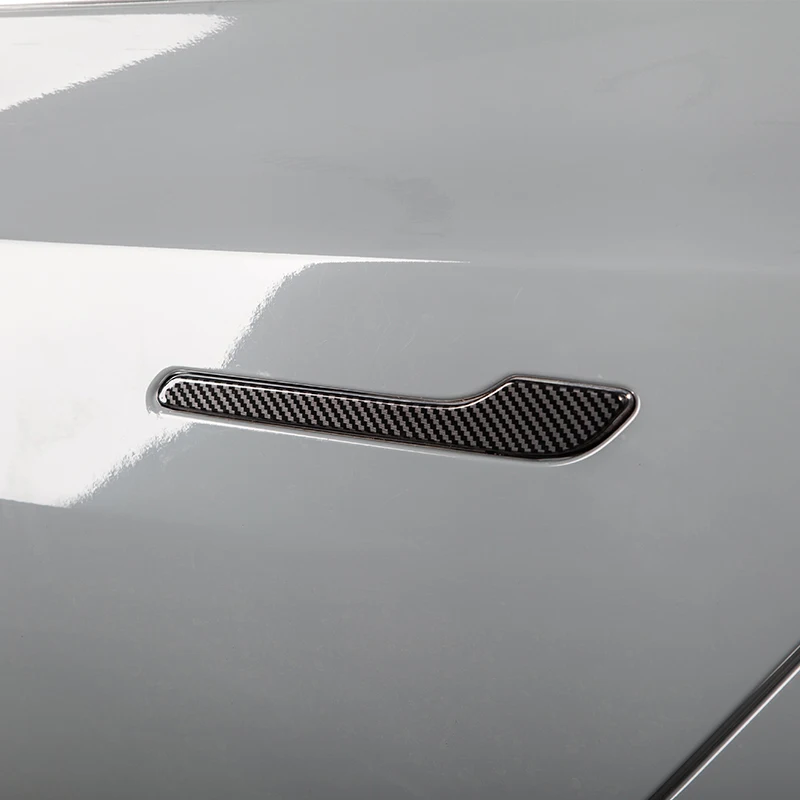 자동차 도어 핸들 랩 커버 장식 스티커 테슬라 모델 3 Y용 긁힘 방지 ABS 보호 스티커 페인트 화이트