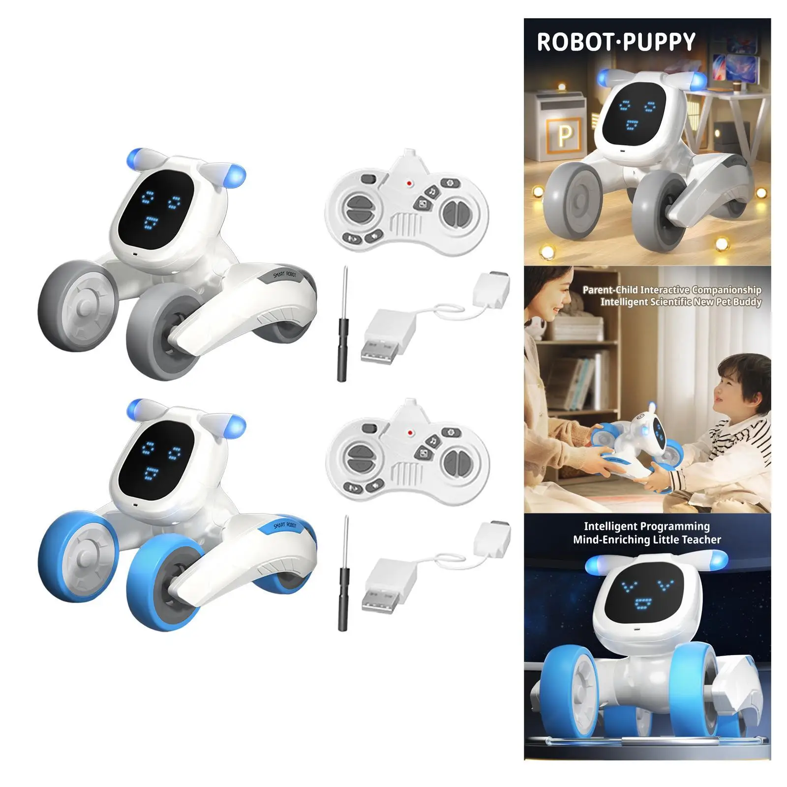 Robot Dog Toy Gesture Sensing Electronic Pet Toy for Girls Adults Boys 4