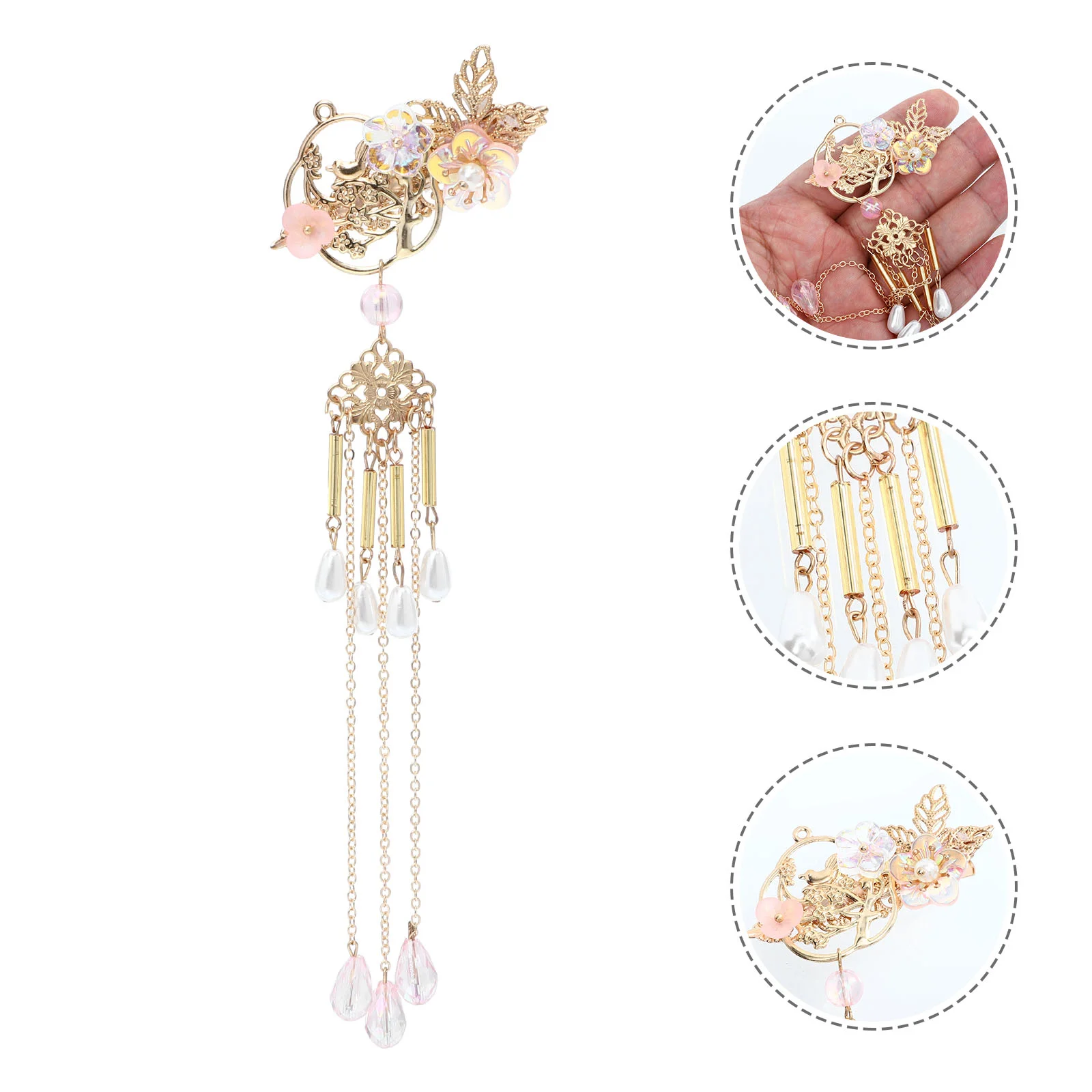 

Hair Accessories Chinese Tassel Clip Girls Hairpin Dangle Long Barrettes Headpiece for Bride