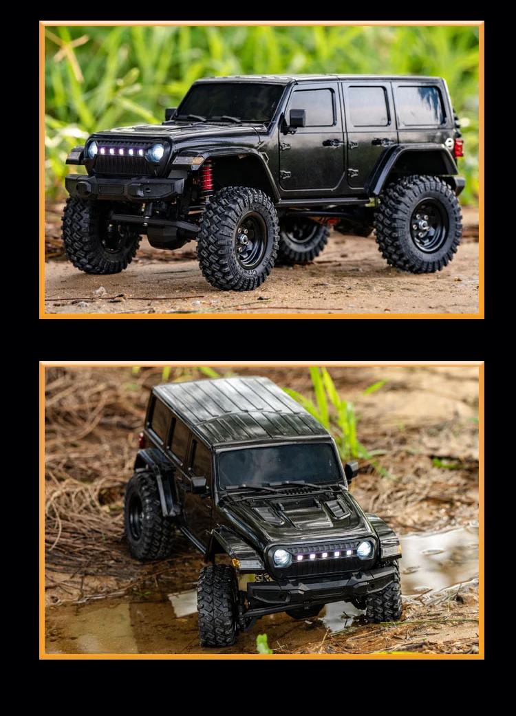 JJRC 1:18 nueva simulación Wrangler vehículo de escalada suspensión hidráulica multi terreno velocidad ajustable 4WD veh
