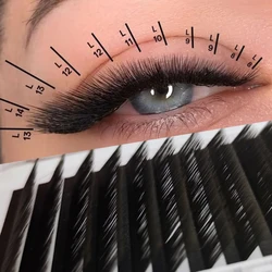 L Curl Easy Fan False Eyelash Extensions New Fashion Professional Mink Lashes Wholesale M Shape  Individual Lashes For Makeup