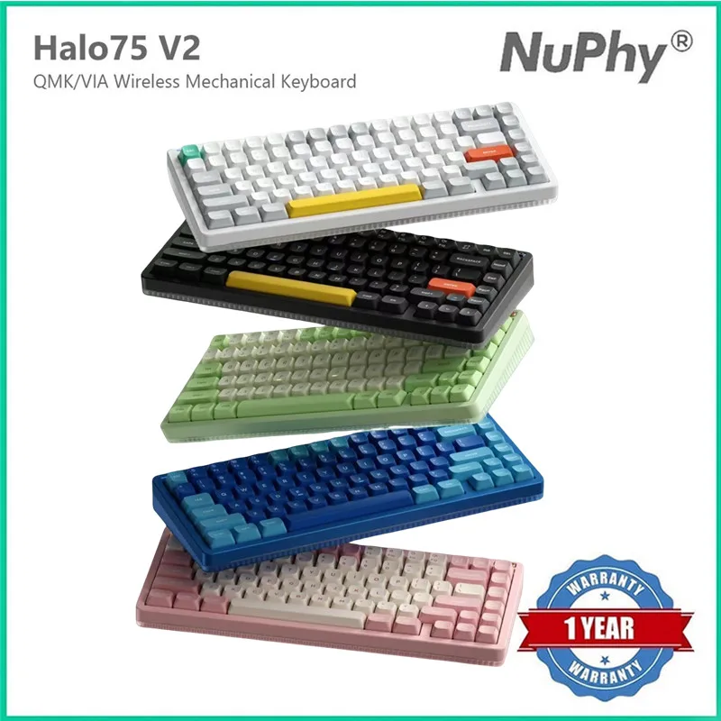 nuphy halo75 v2(ミント軸・英語配列) ブラック Nuphy Halo75 V2: 75 Mechanical Keyboard | Black , Blue, Pink – NuPhy