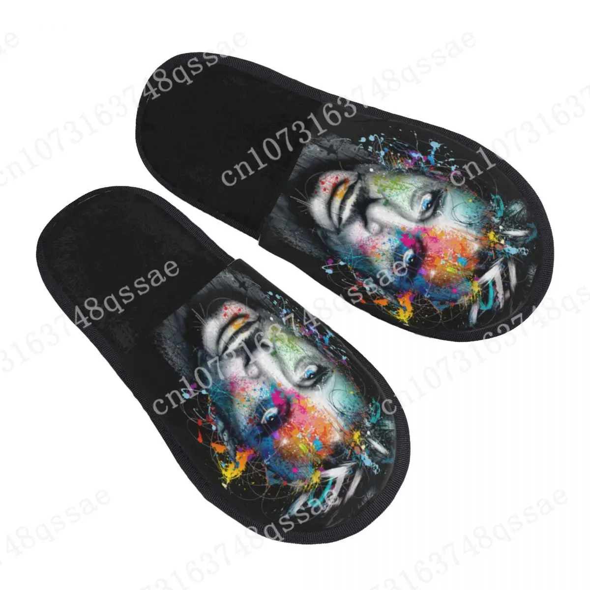 

Johnny Hallyday Guest Slippers for Spa Women Custom Print French France Singer House Slipper