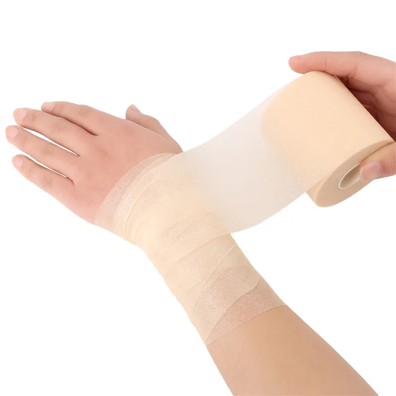1/2PCS 폼 붕대 팔꿈치 무릎 보호대 필름 폼 언더랩 스포츠 프리랩 운동 테이프용 스폰지 스킨 필름 자가 접착 탄력 테이프