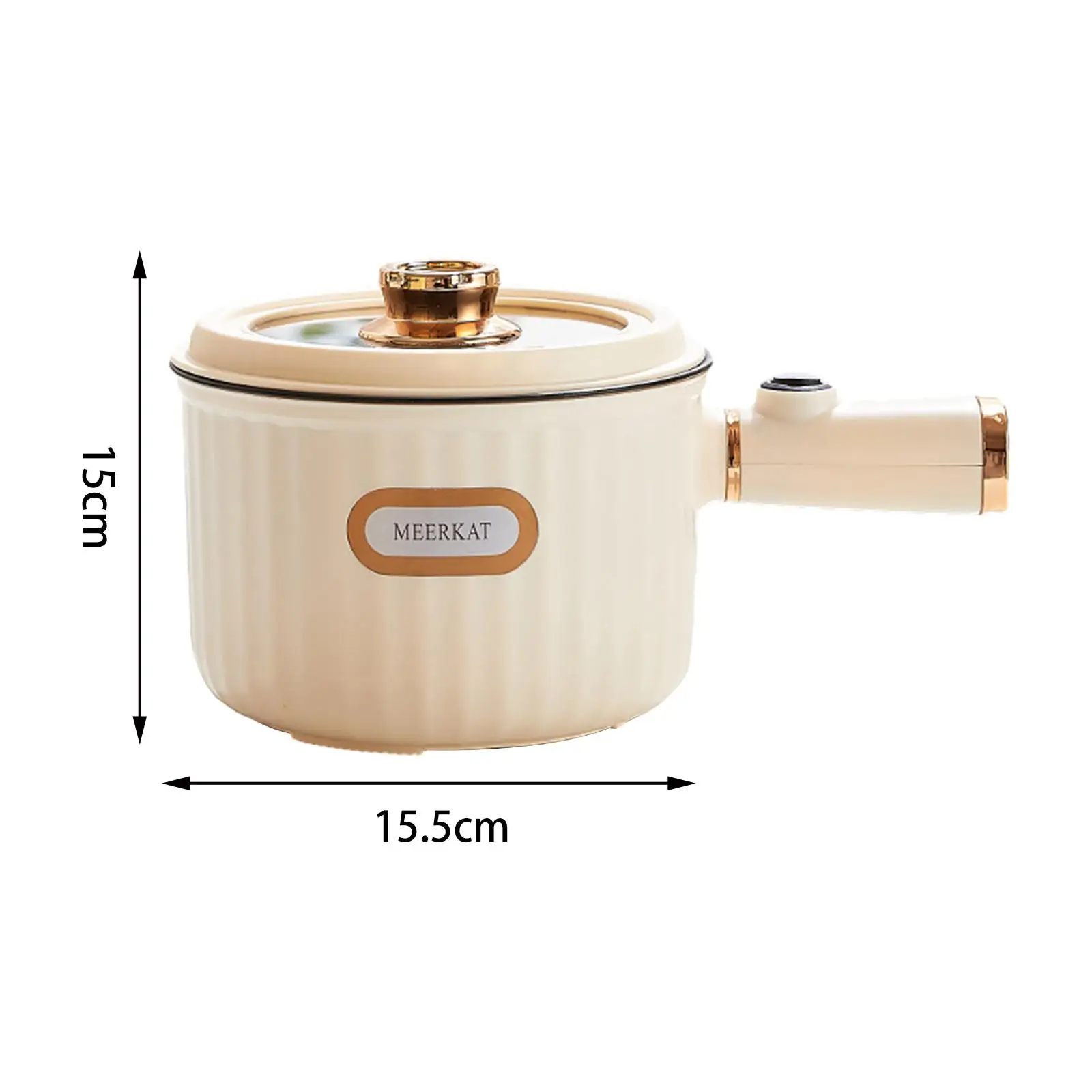 Multi Functional Mini Cooker Pot Nonstick Household 1.6L Multifunctional Electric Skillet for Oatmeal Ramen Steak Dumpling 6