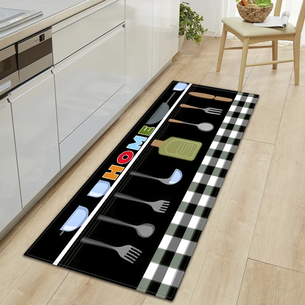 Modern Kitchen Mat Home Hallway Entrance Doormat Living Room Bedroom Floor Decoration Carpet Balcony Bath Door Non-Slip Foot Rug