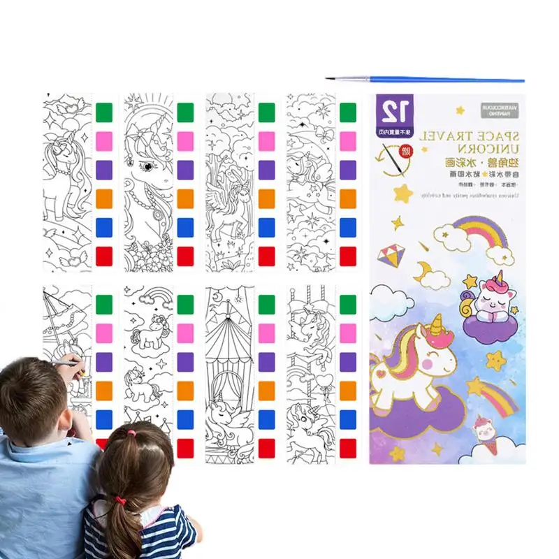 

Карманная книга для рисования акварелью, карманная ручная книга, Набор для творчества, развивающая Акварельная живопись, набор для рисования с кисточкой акварелью