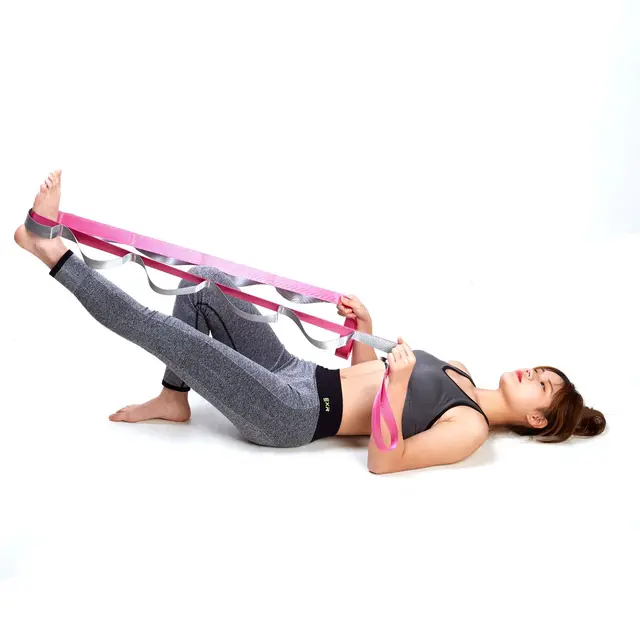 Sangle de yoga sangles extensibles ceinture de yoga à 12 segments pour  physiothérapie pilates danse gymnastique étirement bande de fitness non  élastique