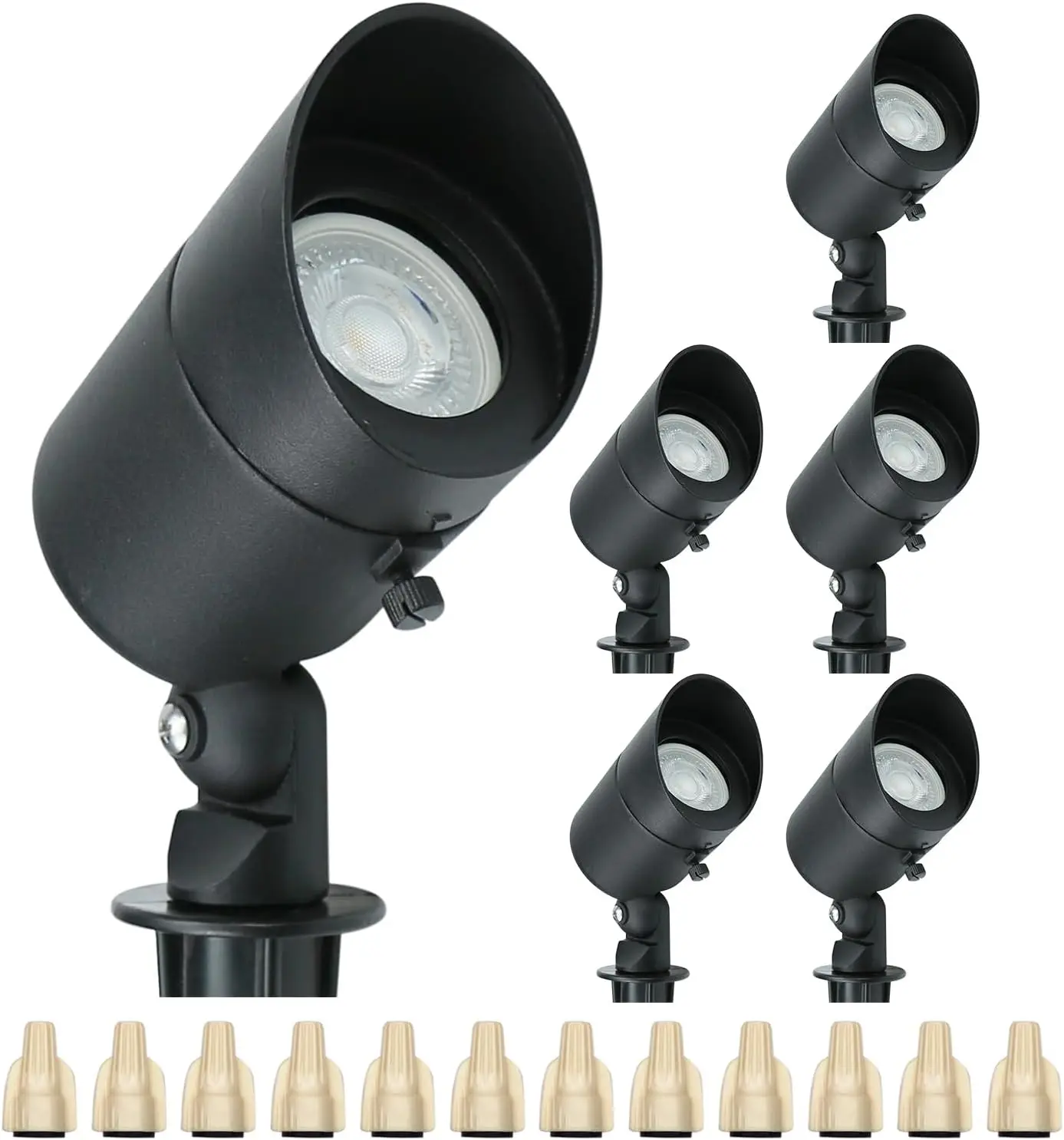 Lighting&reg; 4W Landscape Lighting 12V Landscape Lights Low Voltage Spotlights Warm White Waterproof Outdoor Replaceable