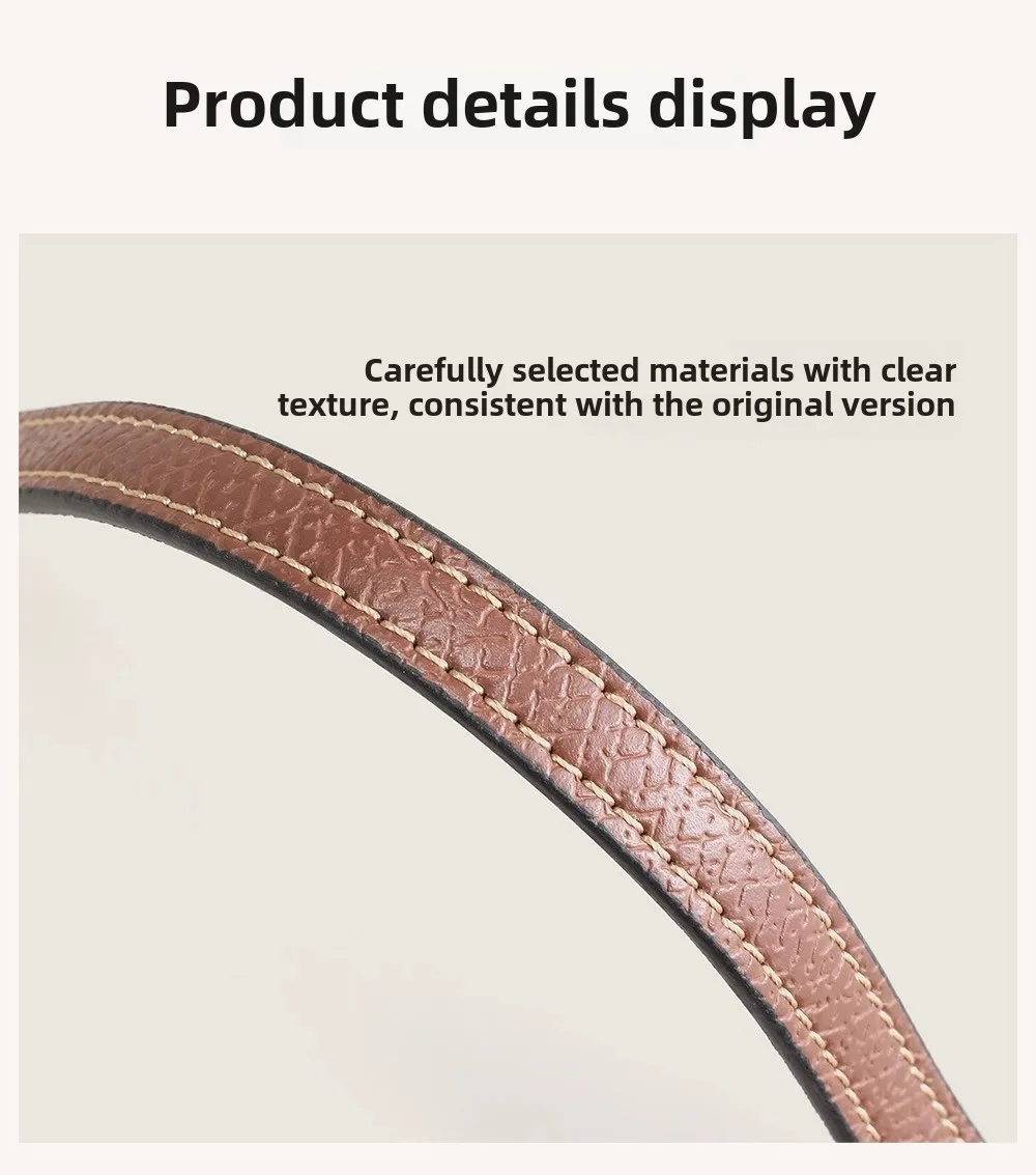 Leather Replacement Crossbody Bag Strap For Longchamp Mini Bag Shoulder Strap Without Punching Modification Bag Accessories