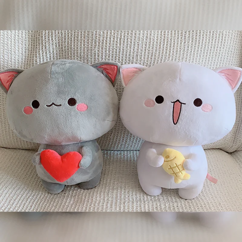 

Mitao Cat Kawaii Lying Cats Couple Plush Doll Cute Plush Toys Stuffed Animal Dolls Pillow Soft Cartoon Cushion Kid Gifts Toys