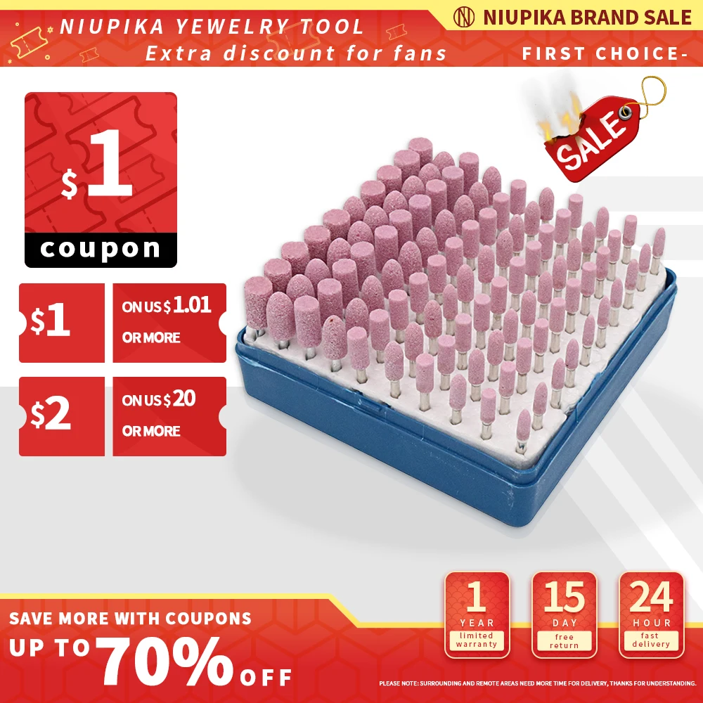 

Abrasive Mounted Stone Grinding Wheels Bits Set Cone Polishing Accessories Attachment for Dremel Rotary Tools 3mm Shank 100 Pcs