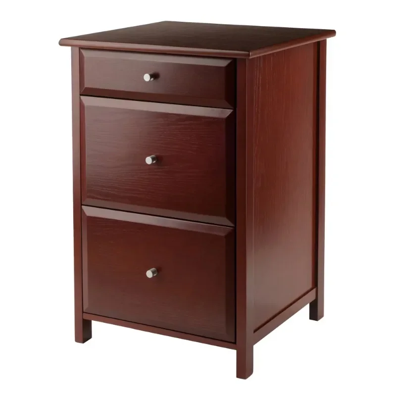 

Wood Home Office File Cabinet, Walnut Finish