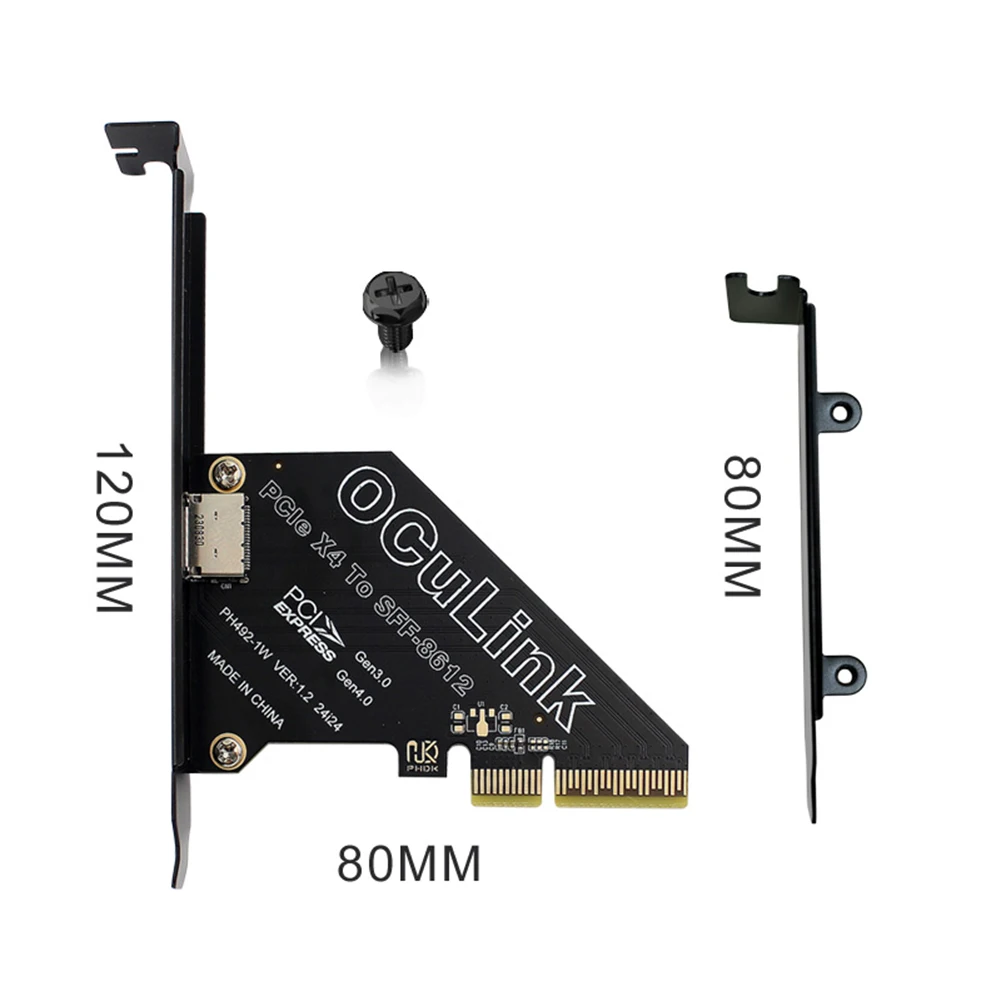 PCIe To SFF 8611&8612 Adapter Card PCI Express To SFF-8612 Expansion Card Adapter PCle4.0 PCIE External Oculink SFF-8612 Adapter